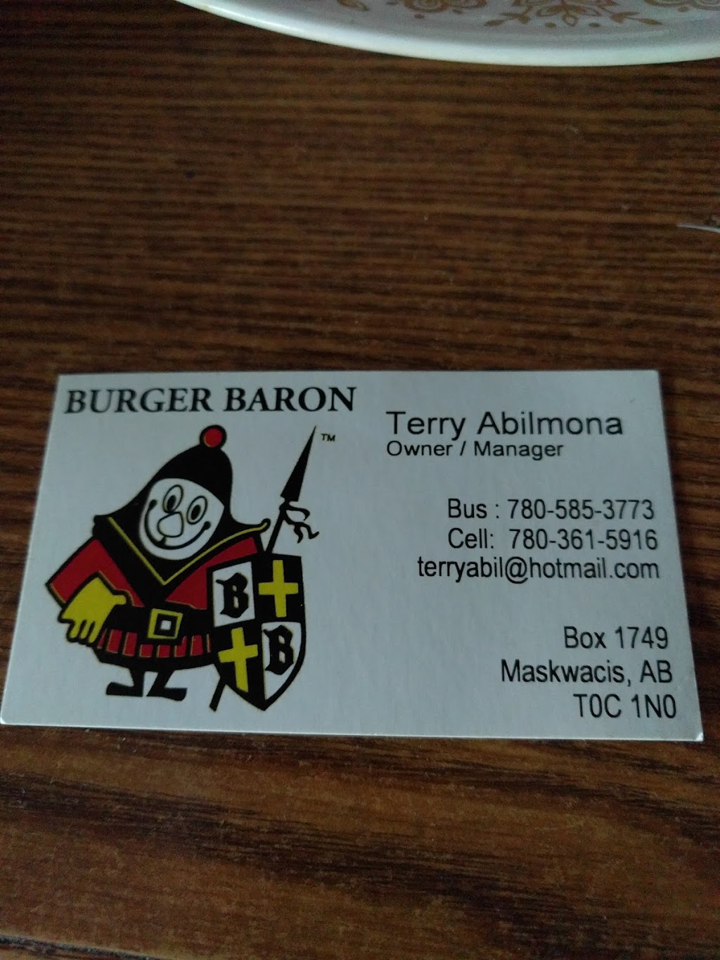 Burger Baron | AB-2A, Maskwacis, AB T0C 1N0, Canada | Phone: (780) 585-3773