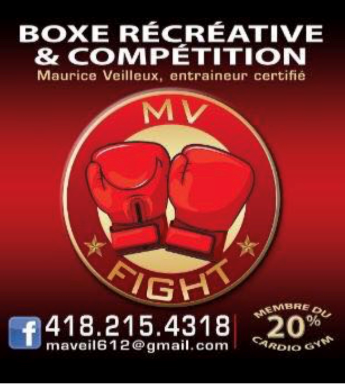 Club Boxe MV Fight | 13725 2 Avenue, Saint-Georges, QC G5Y 1Z5, Canada | Phone: (418) 215-4318