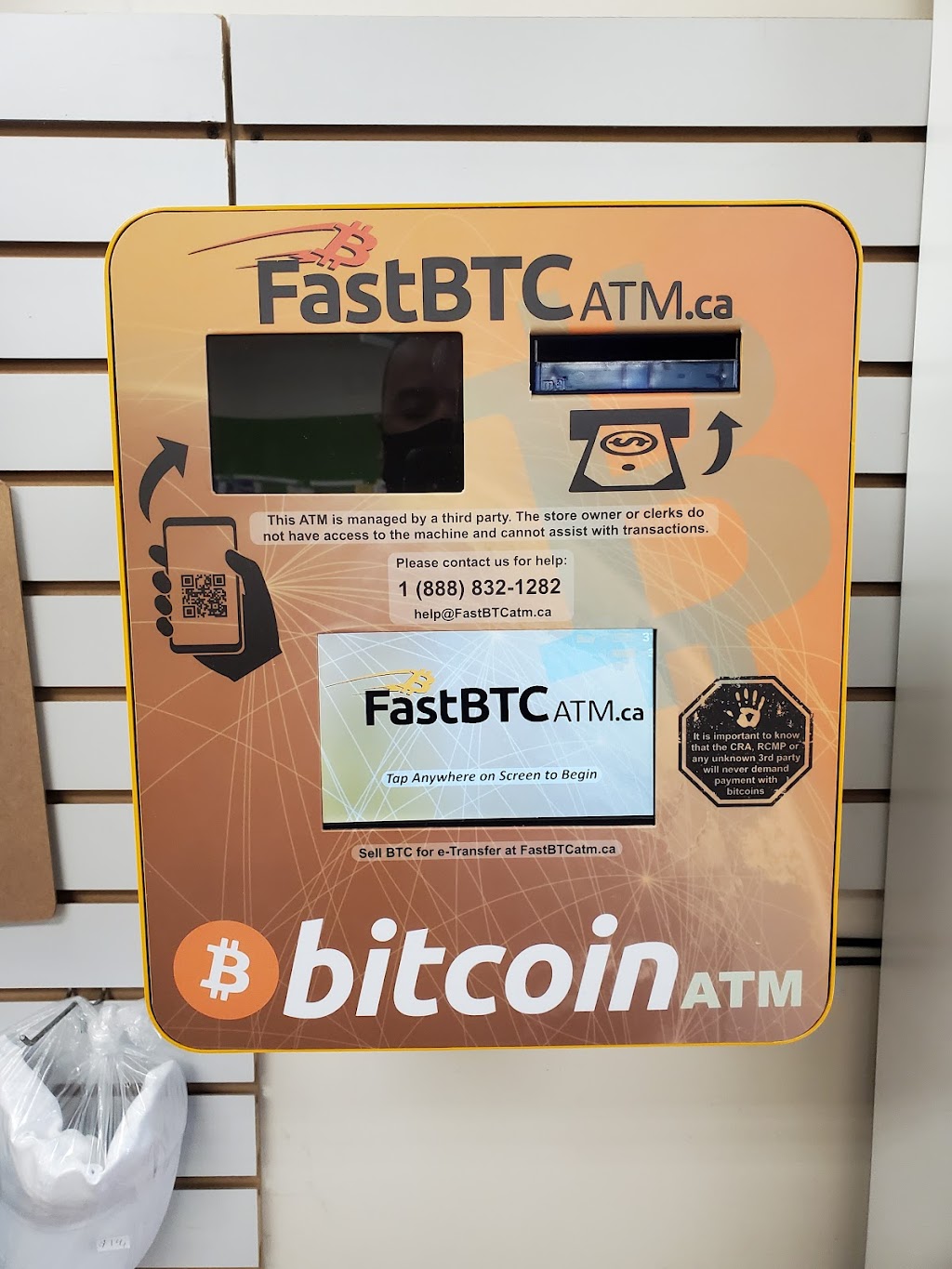 FastBTC Bitcoin ATM - Maplewood Market | 796 Brant St, Burlington, ON L7R 2J2, Canada | Phone: (888) 832-1282