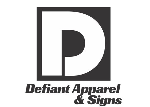 Defiant Apparel & Signs | 1152 Franklins Gull Rd # 3, Parksville, BC V9P 2M9, Canada | Phone: (778) 744-6311