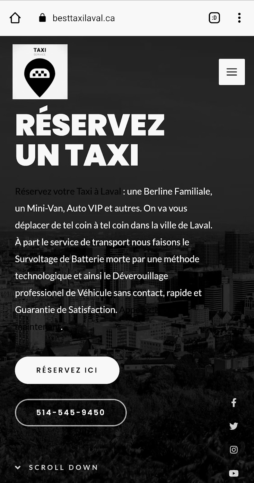 Taxi Chomedey | 255 63e Av, Laval, QC H7V 2H4, Canada | Phone: (514) 545-9450