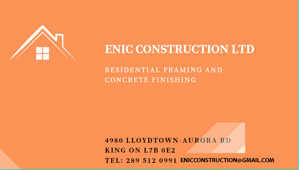 Enic Construction | 4980 Lloydtown-Aurora Rd, King, ON L7B 0E2, Canada | Phone: (289) 512-0991