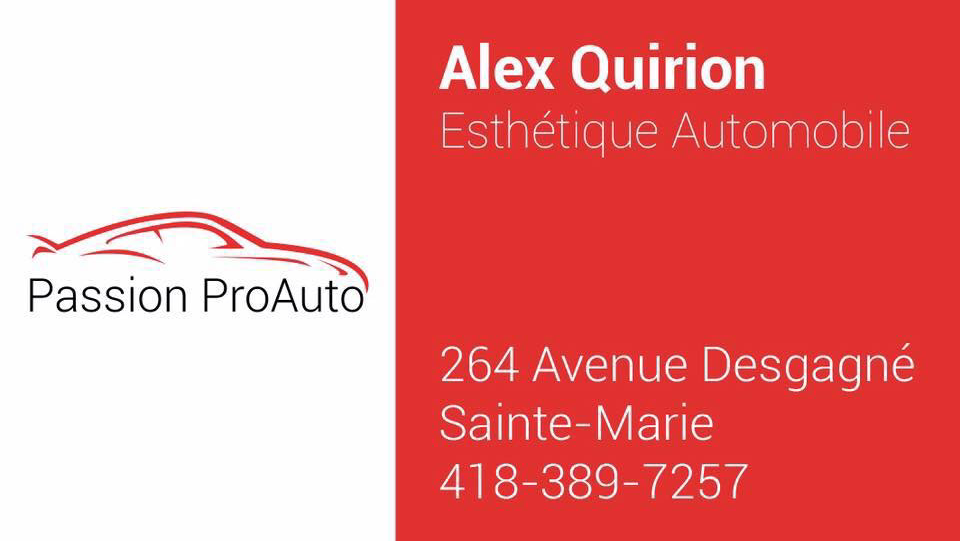 Passion ProAuto | 264 Av. Desgagné, Sainte-Marie, QC G6E 3G1, Canada | Phone: (418) 389-7257