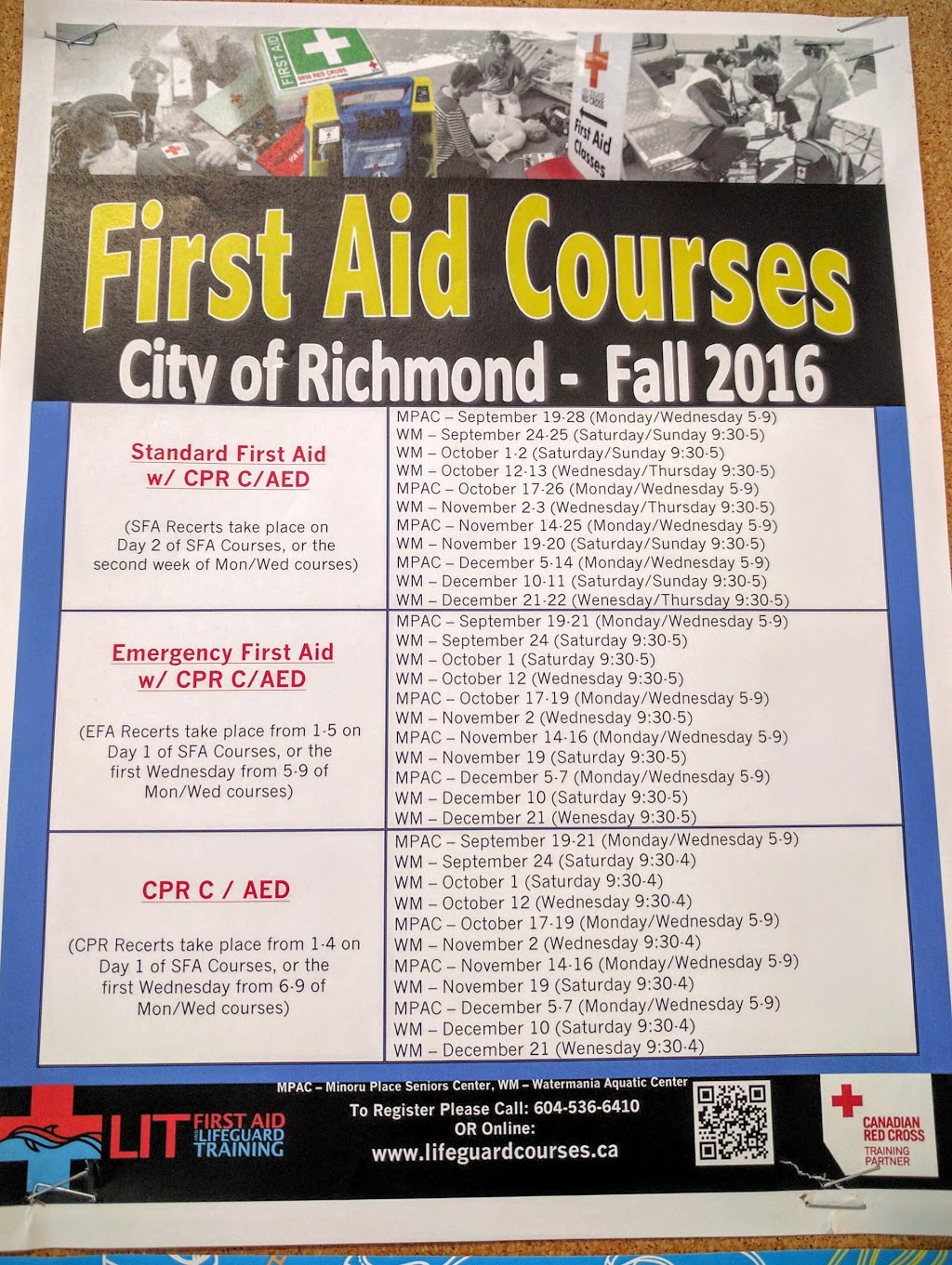 LIT First Aid & Lifeguard Training | 14300 Entertainment Blvd, Richmond, BC V6W 1K3, Canada | Phone: (604) 536-6410