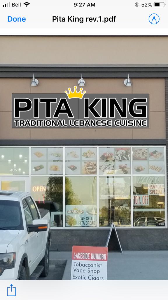 Pita King | 100 Marina Dr, Chestermere, AB T1X 1N2, Canada | Phone: (403) 207-5111