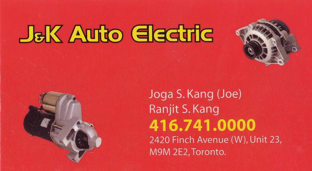 JK Auto Electric | 2420 Finch Ave W Unit 23, North York, ON M9M 2E2, Canada | Phone: (416) 741-0000