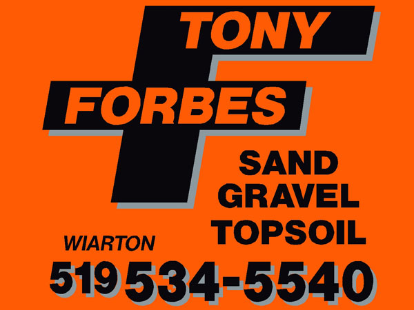 Forbes Tony Sand & Gravel Ltd | 381297 17 Conc, Wiarton, ON N0H 2T0, Canada | Phone: (519) 534-5540