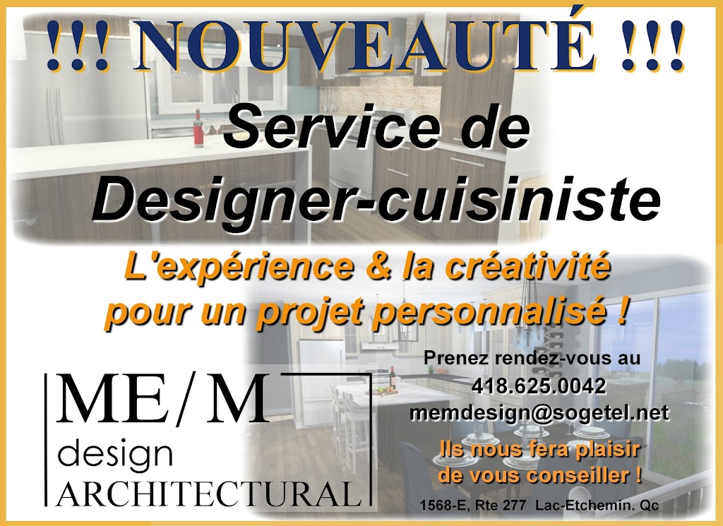 ME/M Design Architectural | 1568-E, QC-277, Lac-Etchemin, QC G0R 1S0, Canada | Phone: (418) 625-0042