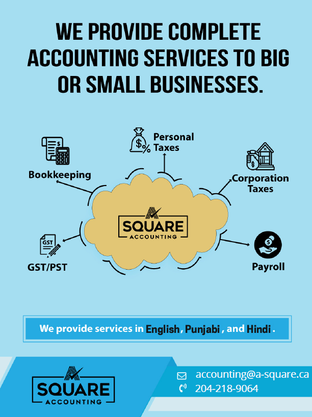 A SQUARE ACCOUNTING | 175 Tennant Gate, Winnipeg, MB R2P 1X1, Canada | Phone: (204) 218-9064