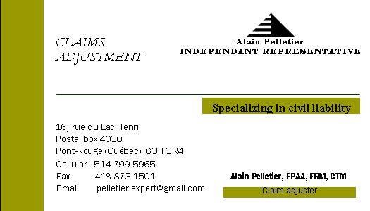 Pelletier & Associés experts en sinistres inc. | 16 Rue du Lac Henri, Pont-Rouge, QC G3H 2V5, Canada | Phone: (514) 799-5965