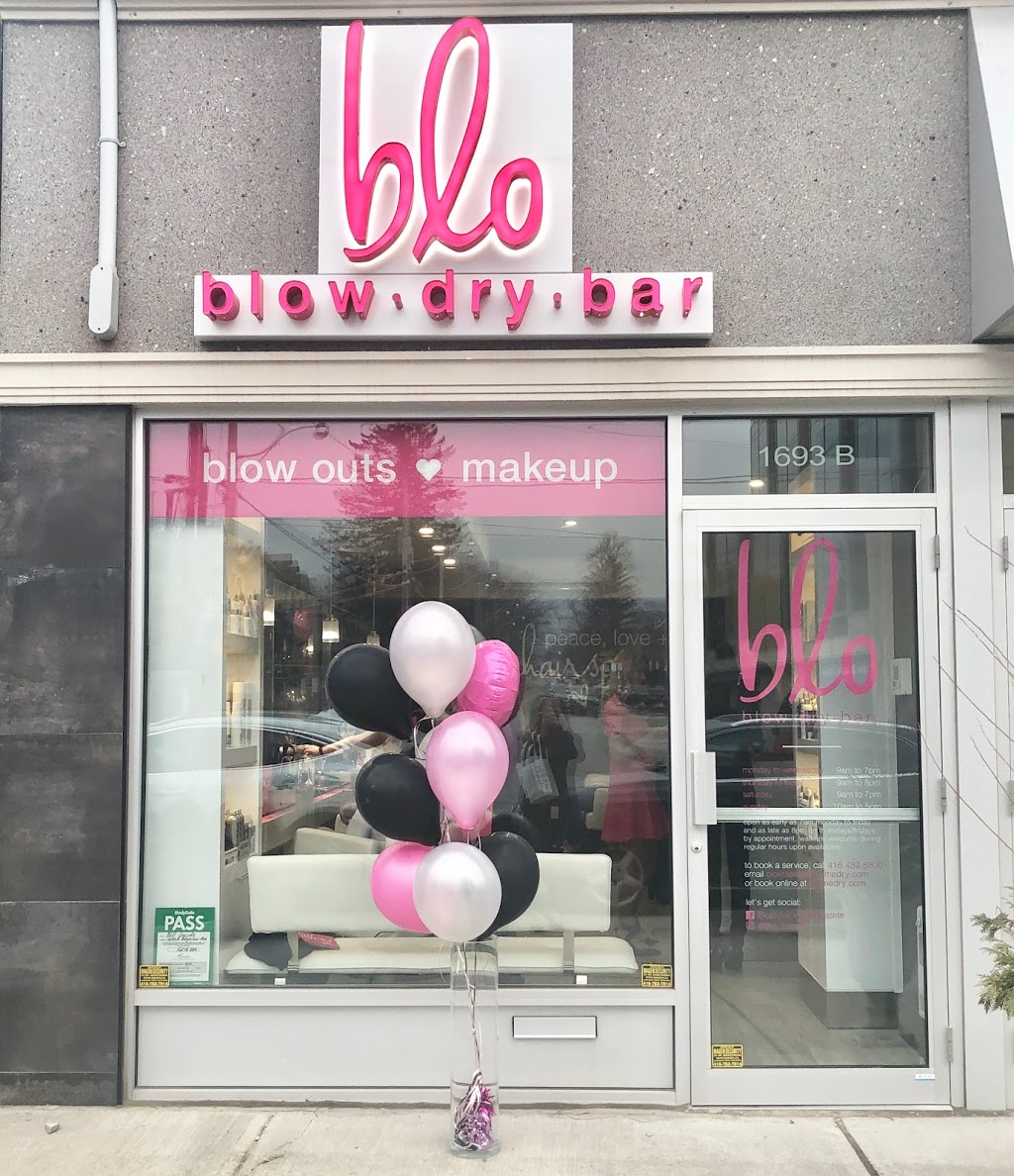 Blo Blow Dry Bar | 1693B Bayview Ave, East York, ON M4G 3C1, Canada | Phone: (416) 489-5300