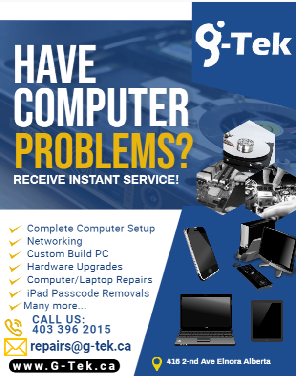 G-Tek | 422 2 Ave, Elnora, AB T0M 0Y0, Canada | Phone: (587) 405-0520