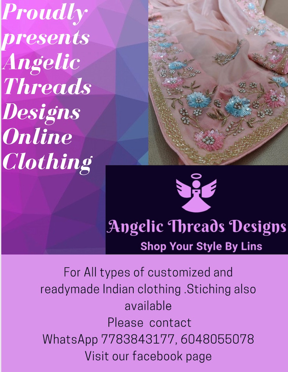 Angelic Threads Designs | 6292, 128 STREET, Lower West, Surrey, BC V3X 1S8, Canada | Phone: (778) 384-3177