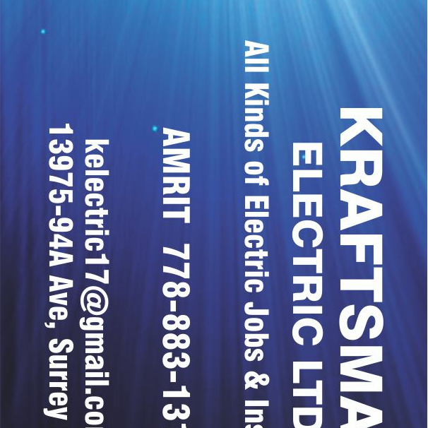Kraftsman Electric Ltd. | 13975 94a Ave, Surrey, BC V3V 1N3, Canada | Phone: (778) 883-1313