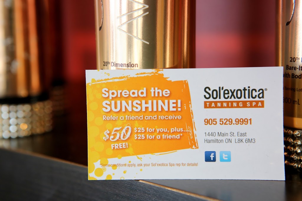 Solexotica Tanning Spa | 1440 Main St E, Hamilton, ON L8K 6M3, Canada | Phone: (905) 529-9991