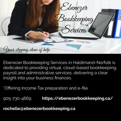 Ebenezer Bookkeeping Services | Nanticoke Creek Pkwy, Townsend, ON N0A 1S0, Canada | Phone: (905) 730-4669