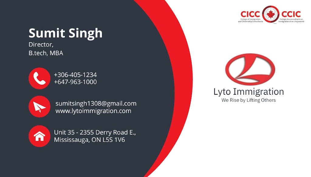 LYTO IMMIGRATION LIMITED | 2355 Derry Rd E UNIT- 35, Mississauga, ON L5S 1V6, Canada | Phone: (306) 405-1234