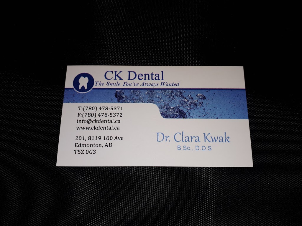 CK Dental | 8119 160 Ave NW #201, Edmonton, AB T5Z 0G3, Canada | Phone: (780) 478-5371