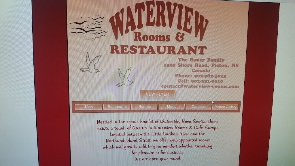 Waterview Rooms & Restaurant | 1338 Shore Rd, Pictou, NS B0K 1H0, Canada | Phone: (902) 982-3023