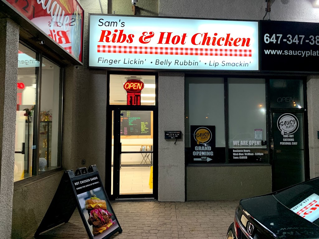 Sams Ribs & Hot Chicken | 1960 Lawrence Ave E, Scarborough, ON M1R 2Z1, Canada | Phone: (416) 546-0091