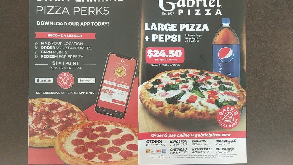 Gabriel Pizza | 6081 Hazeldean Rd, Stittsville, ON K2S 1B9, Canada | Phone: (613) 319-7777