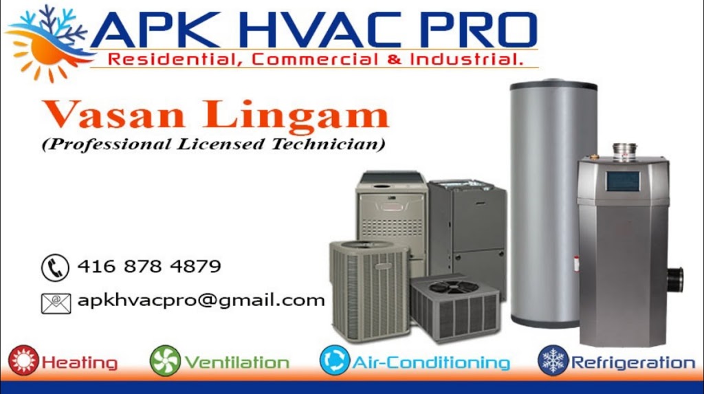 APK HVAC PRO | 369 Robert Parkinson Dr, Brampton, ON L7A 4B8, Canada | Phone: (416) 878-4879