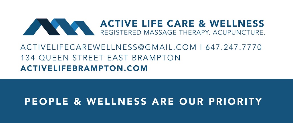 Active Life Care and Wellness | 134 Queen St E #204, Brampton, ON L6V 1B2, Canada | Phone: (416) 838-8401