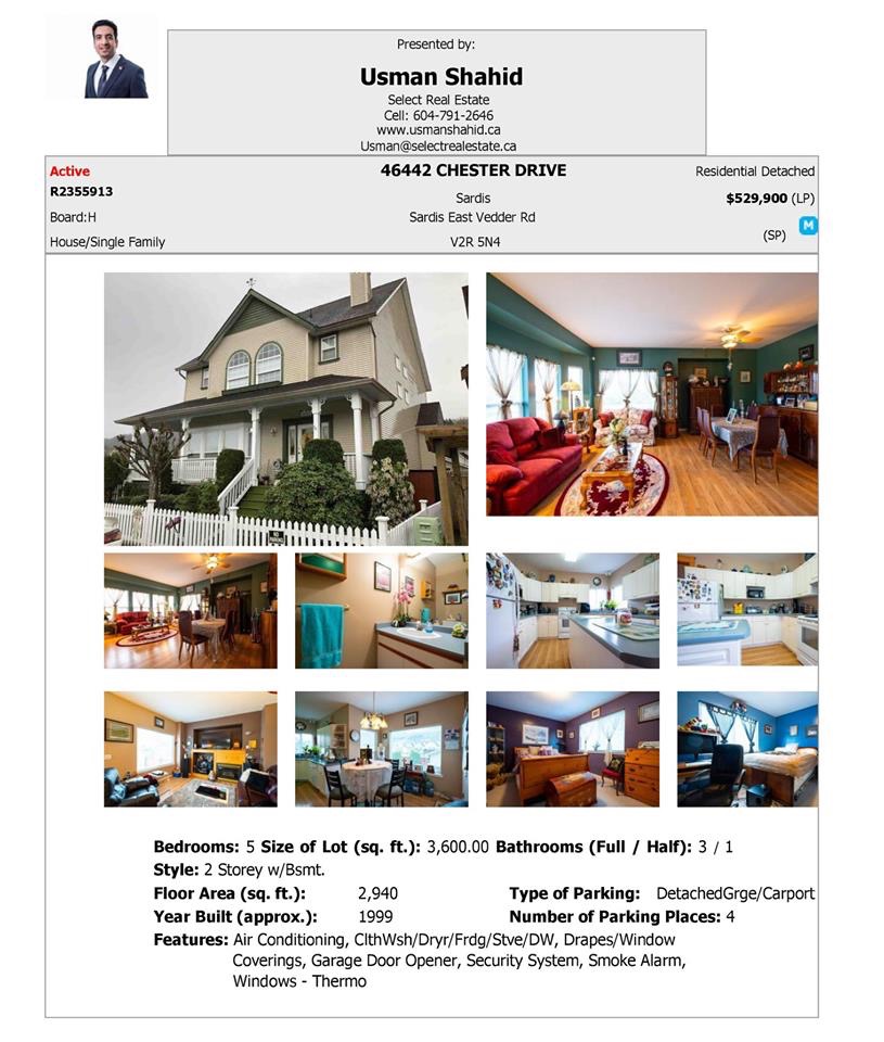 Usman Shahid PREC*-Select Real Estate | 45715 Hocking Ave, Chilliwack, BC V2P 2N5, Canada | Phone: (604) 791-2646