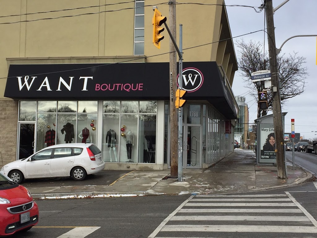 Want Boutique | 1788 Avenue Rd, North York, ON M5M 3Z1, Canada | Phone: (416) 256-9268
