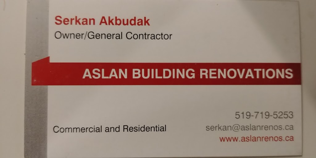 Aslan Building Renovations | 2160 Edinburgh St, Mount Brydges, ON N0L 1W0, Canada | Phone: (519) 719-5253