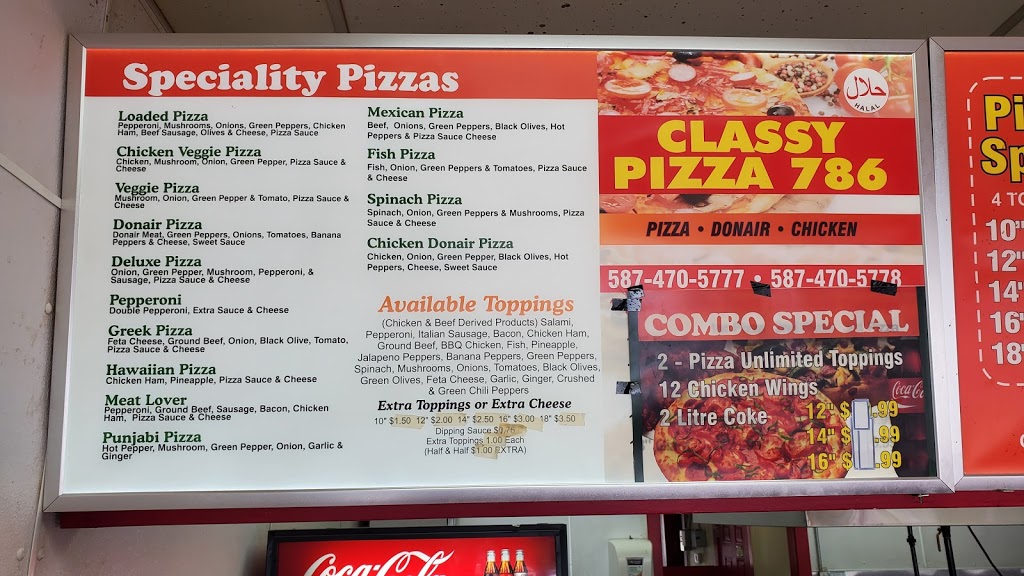 CLASSY PIZZA 786 | 6-4527 8 Ave SE, Calgary, AB T2A 0A7, Canada | Phone: (587) 470-5777