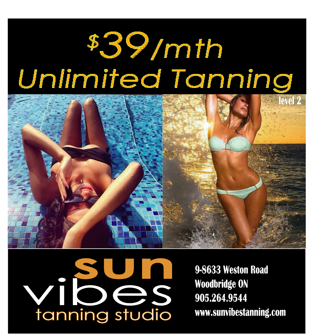 SUNvibes Tanning Studio | 8633 Weston Rd #9, Woodbridge, ON L4L 9R6, Canada | Phone: (905) 264-9544