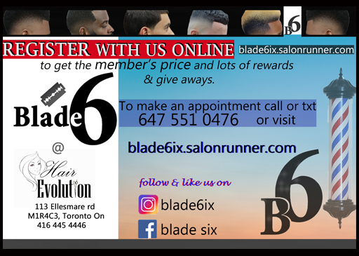 Blade6 | 133 Ellesmere Rd, Scarborough, ON M1R 4C3, Canada | Phone: (647) 551-0476