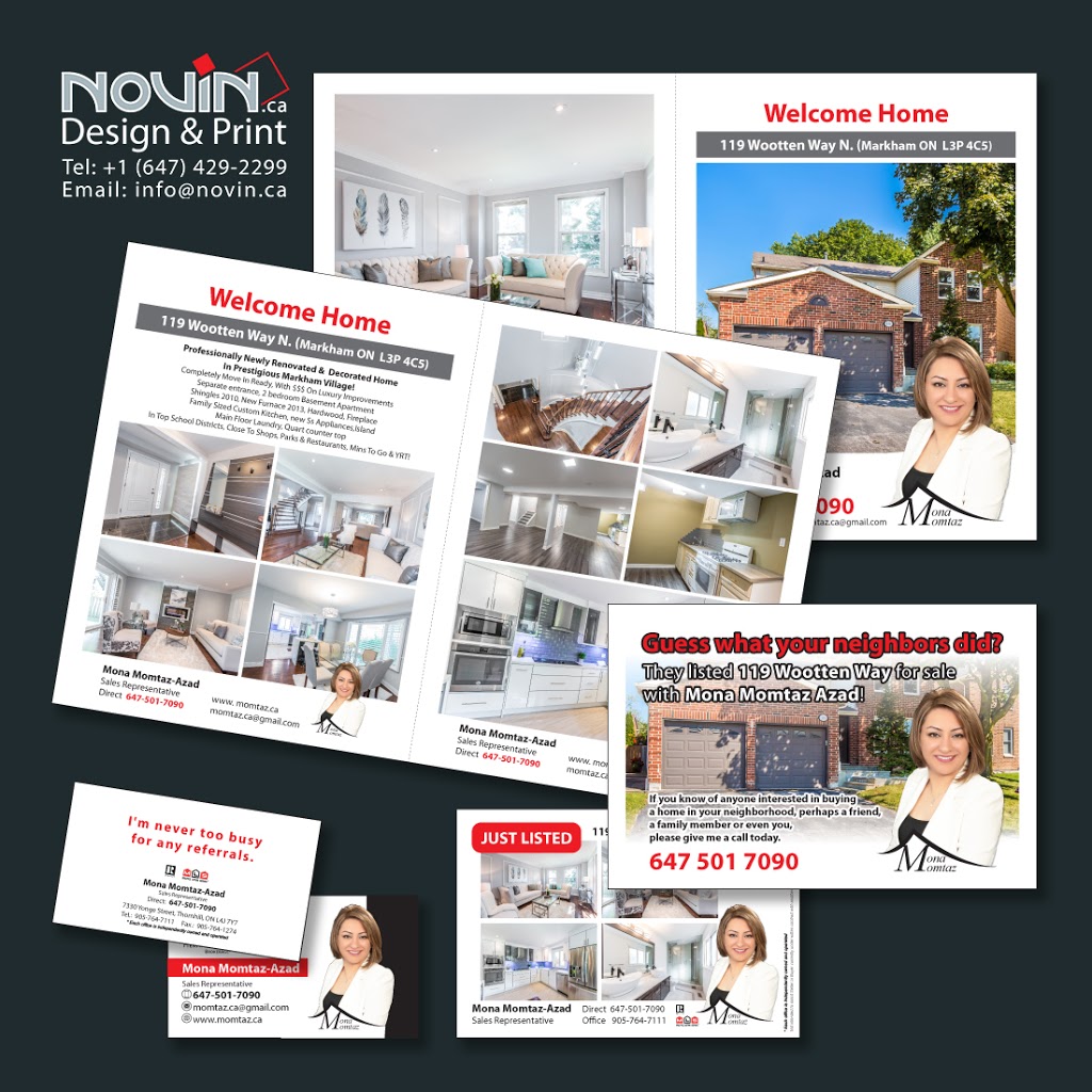 Novin Design and Print | 180 West Beaver Creek Rd #600, Richmond Hill, ON L4B 1B4, Canada | Phone: (647) 429-2299