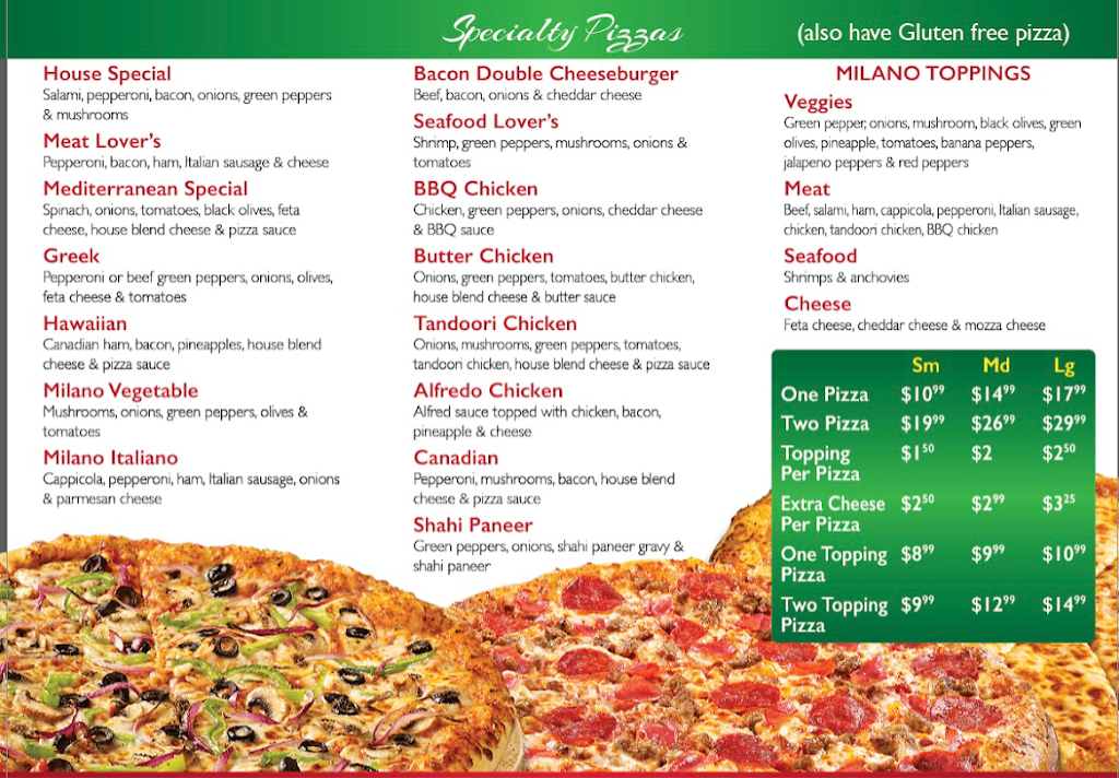 Milano express pizza | 33888 Dewdney Trunk Rd, Mission, BC V2V 6Y4, Canada | Phone: (437) 777-9747