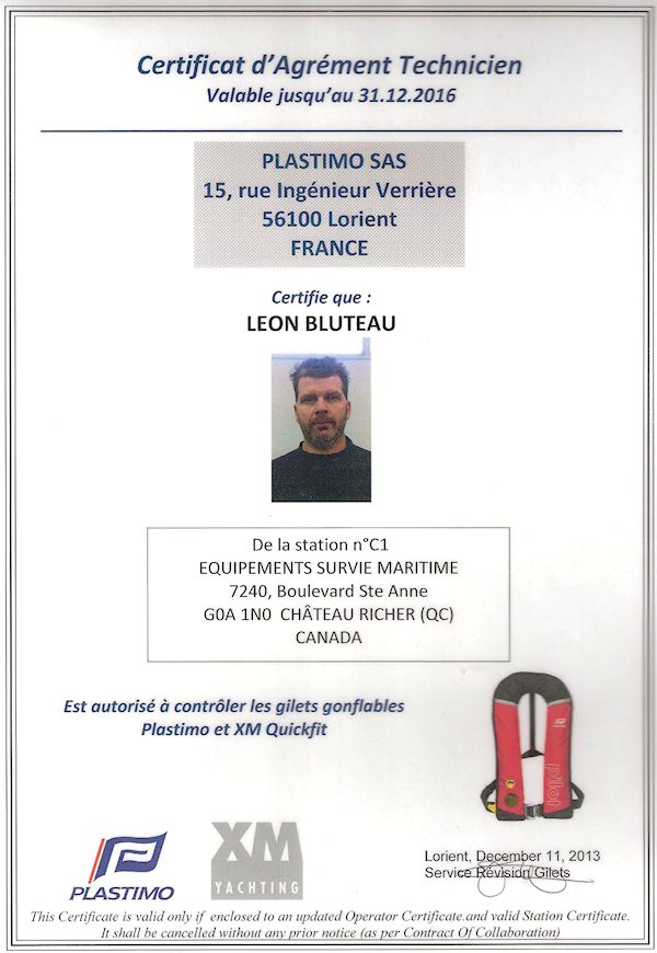 Équipements Survie Maritime | 7240 Bd Sainte-Anne, Château-Richer, QC G0A 1N0, Canada | Phone: (418) 824-3770