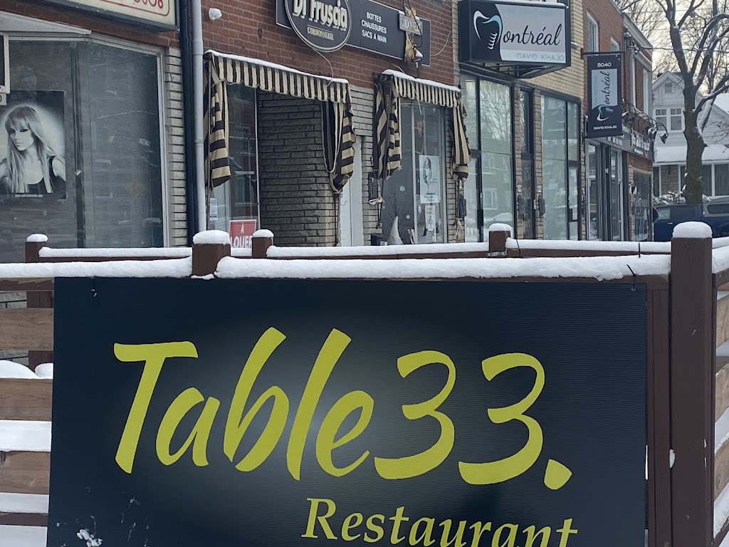 Table 33 | 5076 Rue de Bellechasse, Montréal, QC H1T 2A2, Canada | Phone: (514) 253-3038