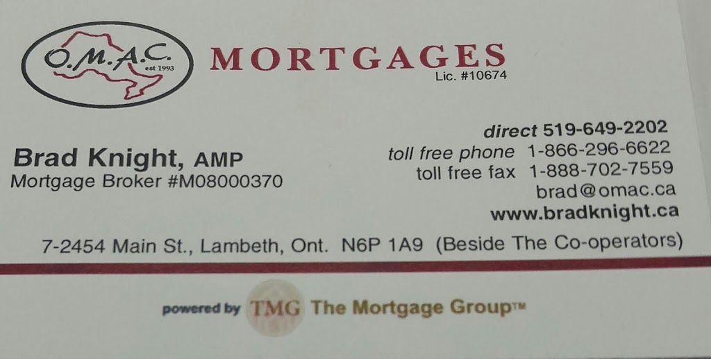 Omac Mortgages Brad Knight | 2454 Main St Unit 7, London, ON N6P 1P9, Canada | Phone: (519) 649-2202