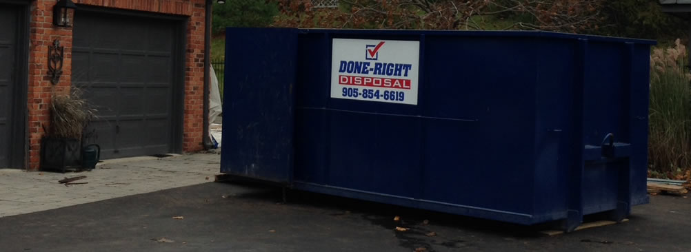 Done Right Disposal | 8423 Guelph Line, Milton, ON L0P 1B0, Canada | Phone: (905) 854-6619