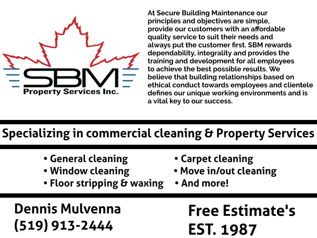 Secure Building Maintenance | 926 Juliana Dr, Woodstock, ON N4V 1B9, Canada | Phone: (519) 913-2444