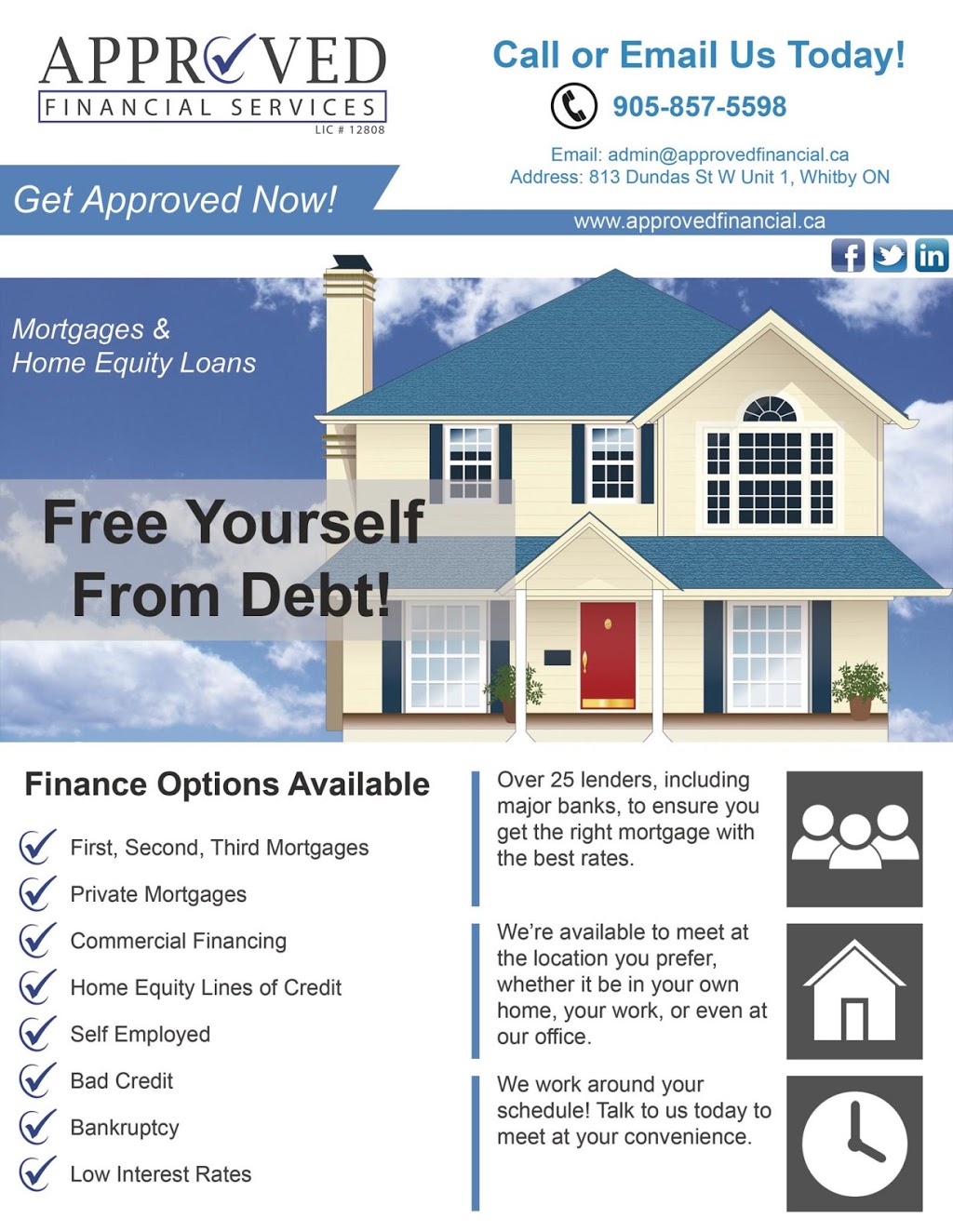 Approved Financial Services | 1-813 Dundas St W, Whitby, ON L1N 2N6, Canada | Phone: (905) 857-5598